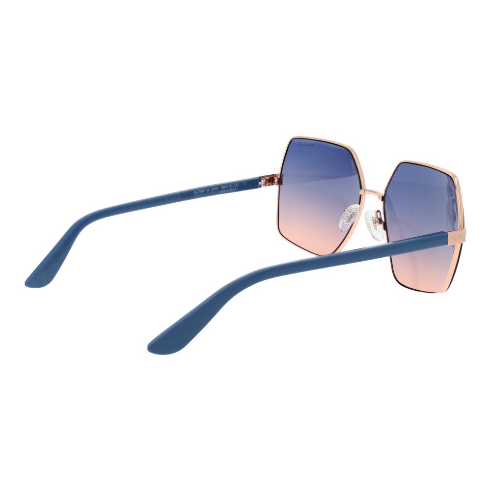 Guess Rose Gold Metal Sunglasses - Image 3