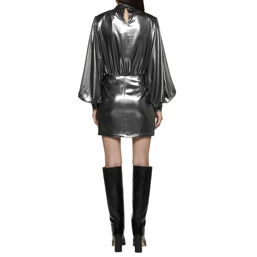 BLANCA VITA Silver Polyester Cocktail Dress - Image 3