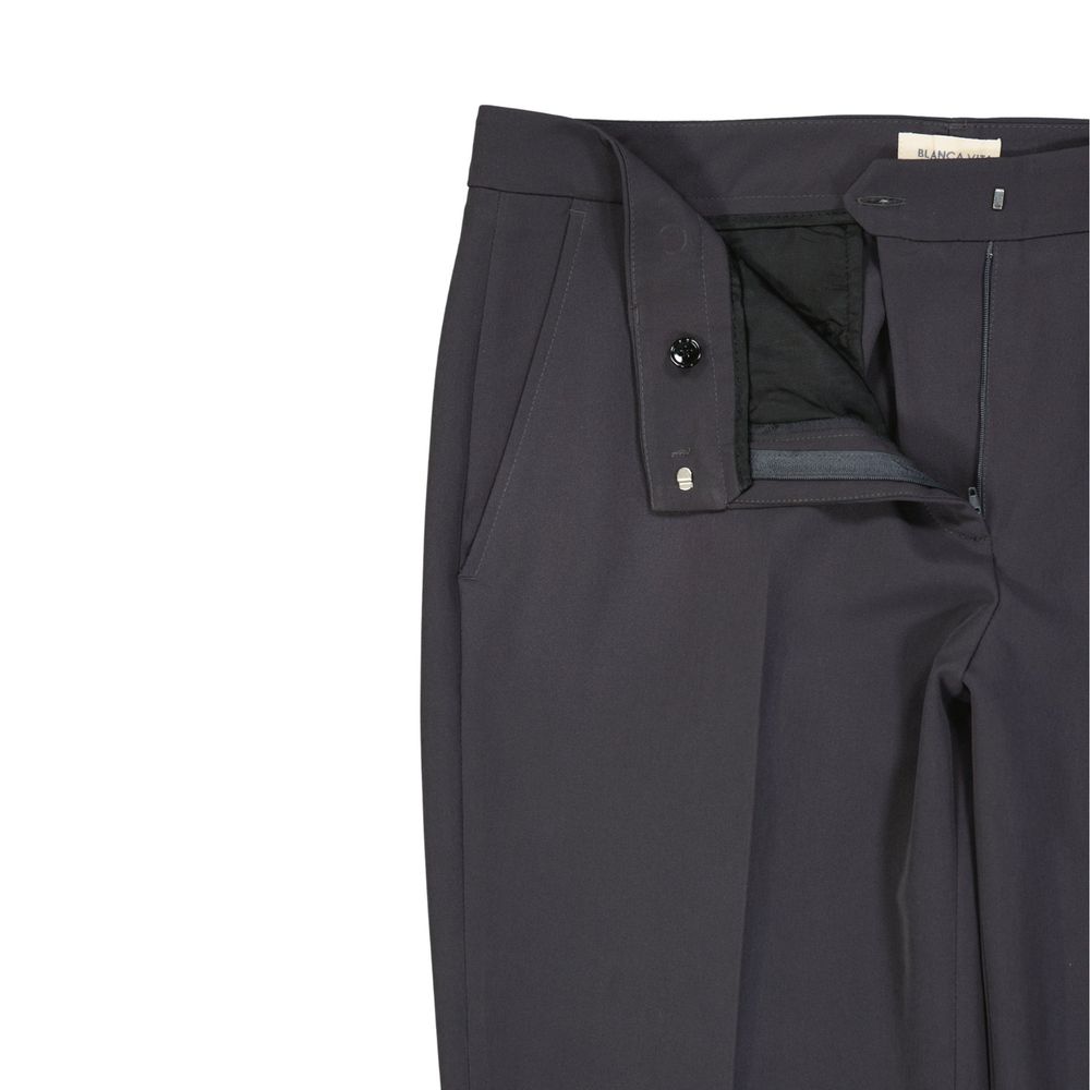 BLANCA VITA Gray Elastane Cropped Pants - Image 3