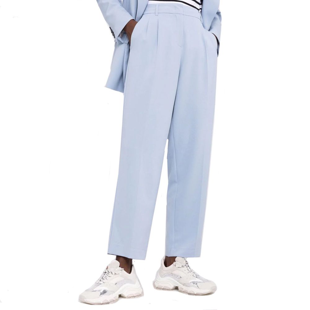 BLANCA VITA Blue Elastane Dress Pants - Image 2