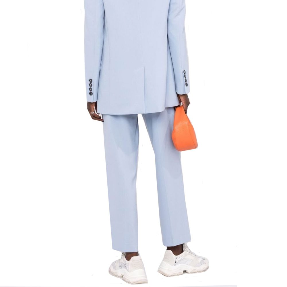 BLANCA VITA Blue Elastane Dress Pants - Image 3