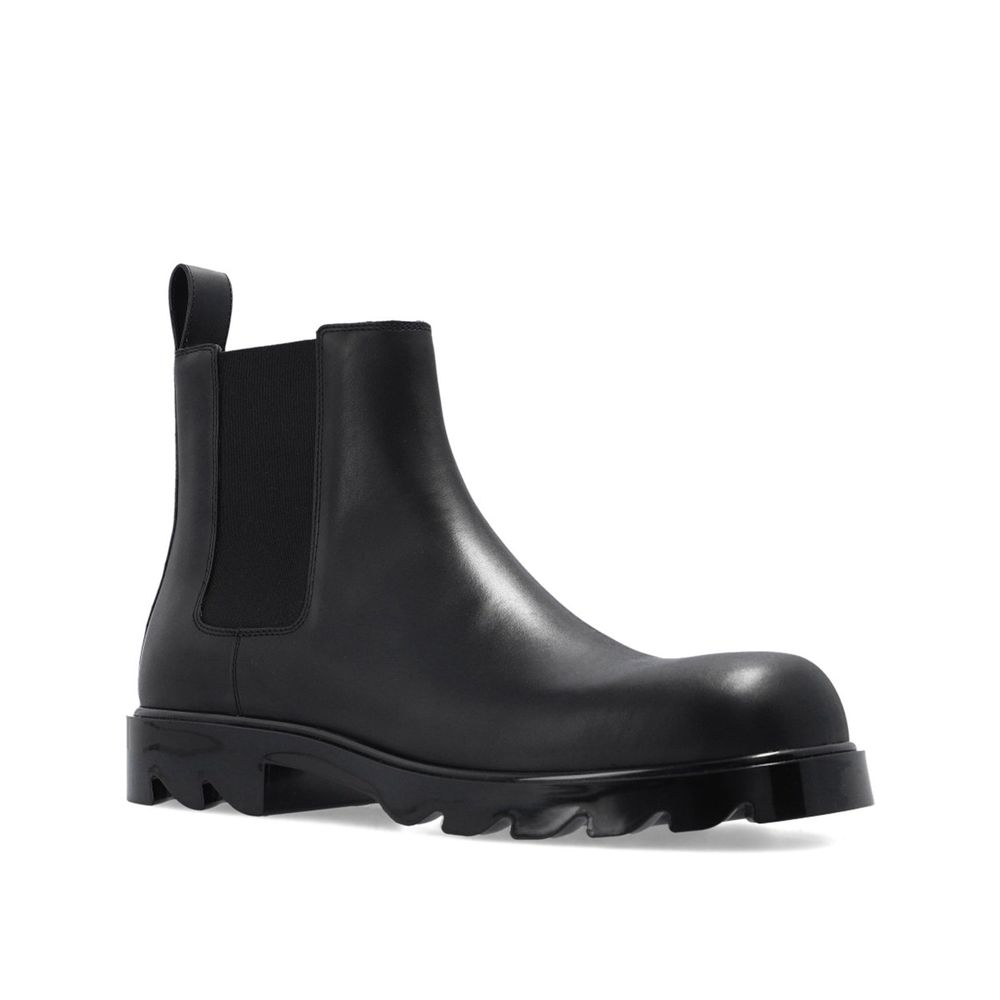 Bottega Veneta Black Calfskin Chelsea Boots - Image 2