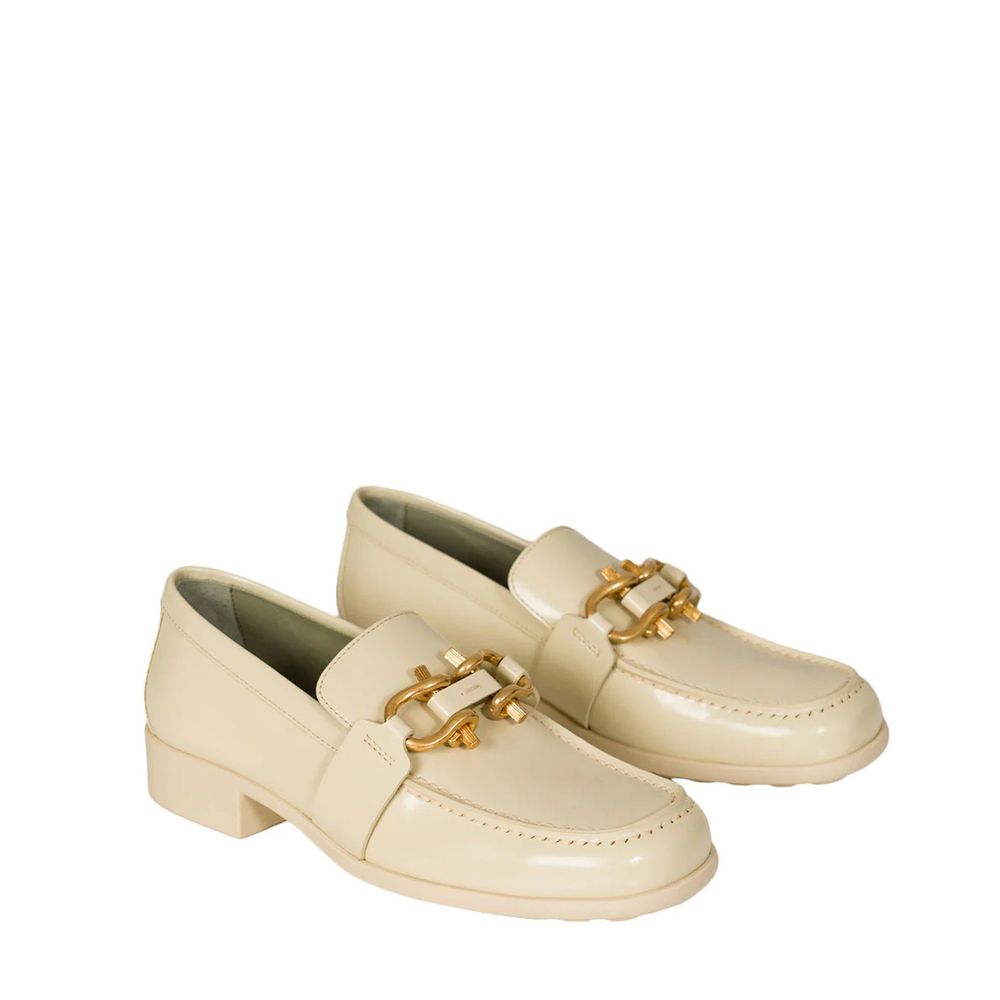 Bottega Veneta White Calfskin Slip-On Loafers - Image 2