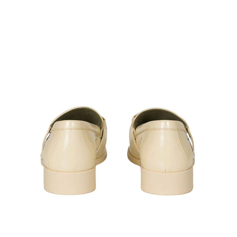 Bottega Veneta White Calfskin Slip-On Loafers - Image 3