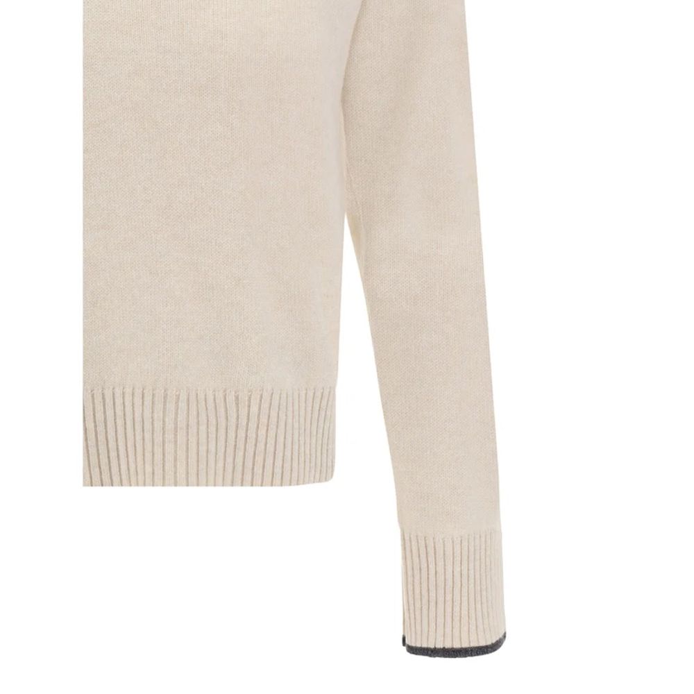 Brunello Cucinelli Beige Cashmere Cashmere Sweater - Image 3