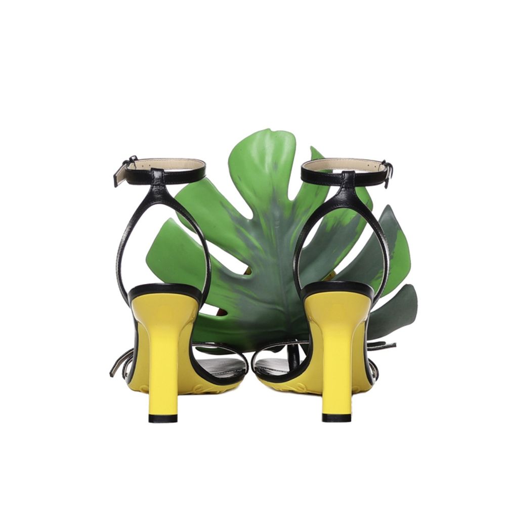 Loewe Black Lamb Leather Stiletto Heel Sandals - Image 3