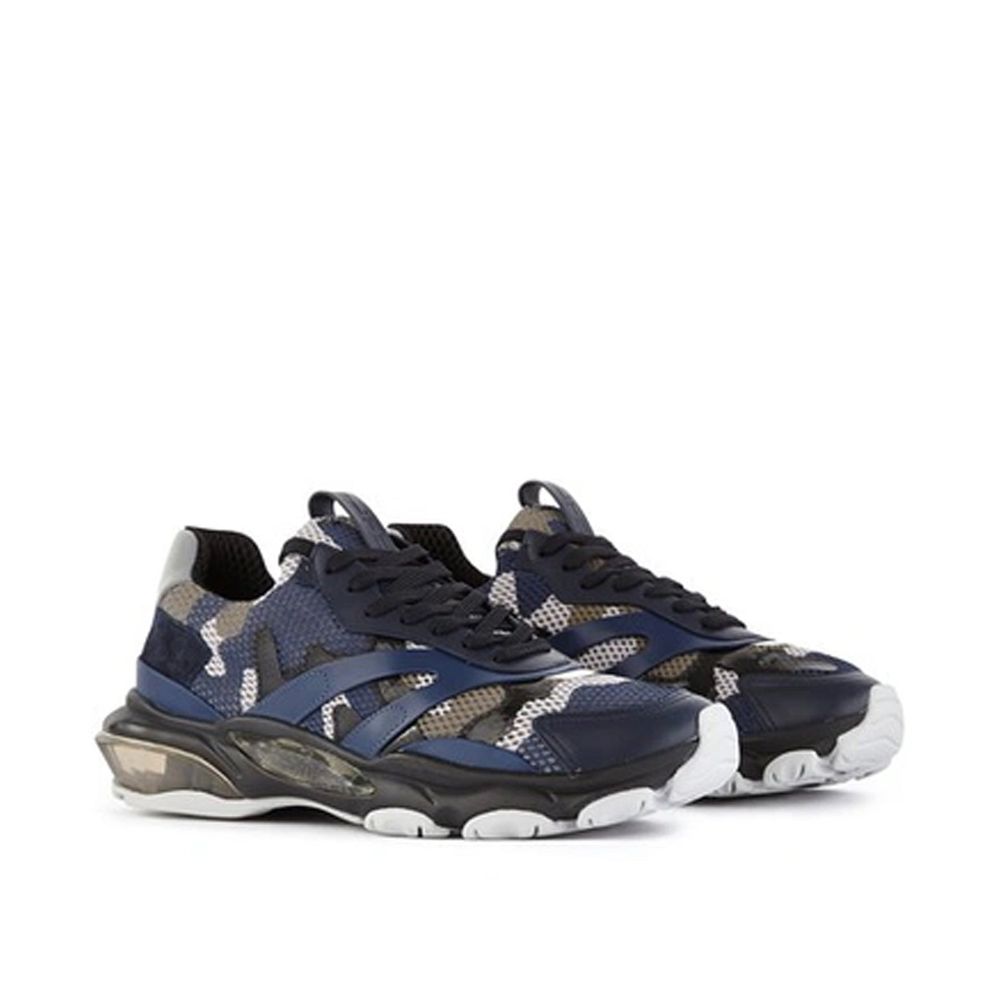 Valentino Garavani Blue Fabric Athletic Sneakers - Image 2