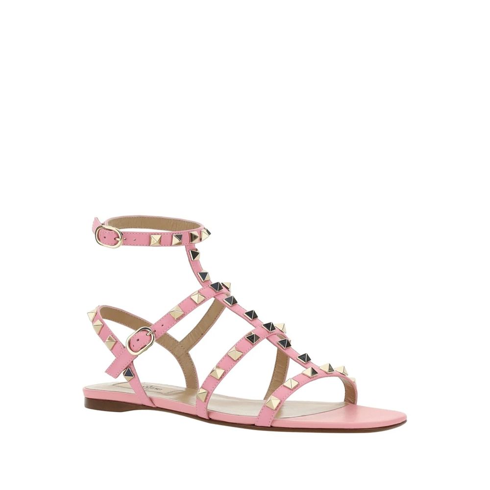 Valentino Garavani Multicolor Calfskin Flat Sandals - Image 2