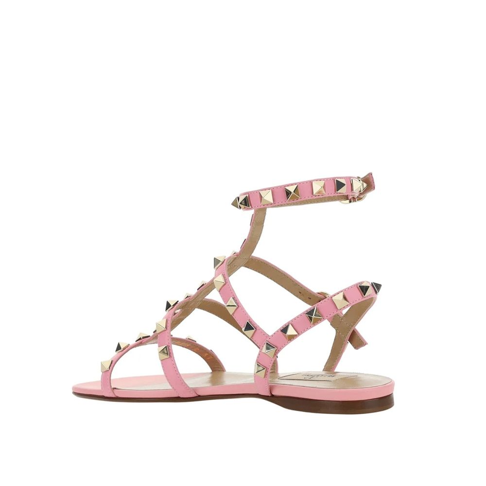 Valentino Garavani Multicolor Calfskin Flat Sandals - Image 3