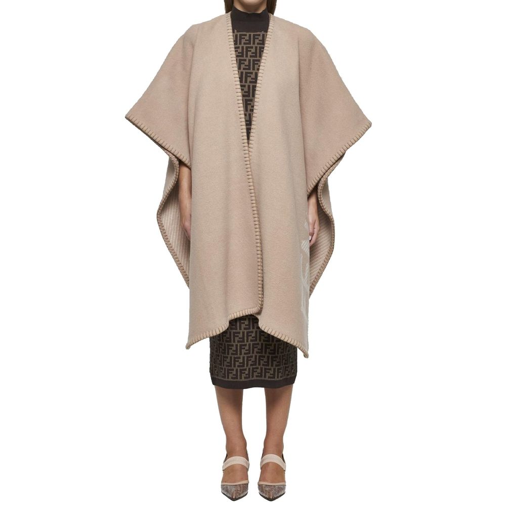 Fendi Beige Cashmere Poncho - Image 2