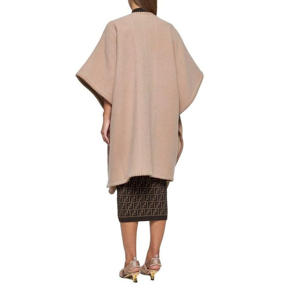 Fendi Beige Cashmere Poncho - Image 3