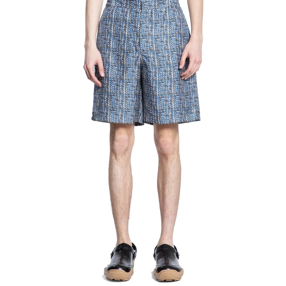 Fendi Blue Silk Shorts - Image 2