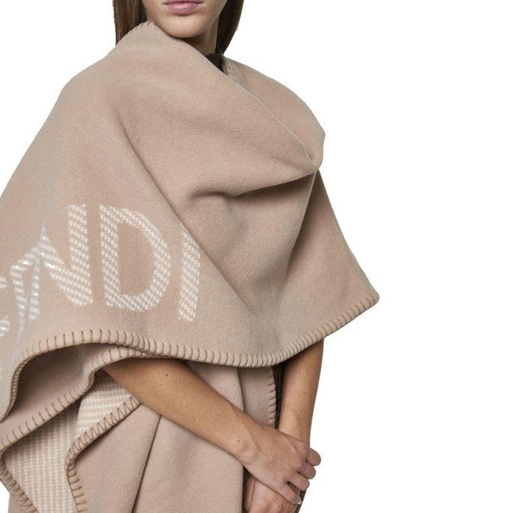 Fendi Beige Cashmere Poncho - Image 4