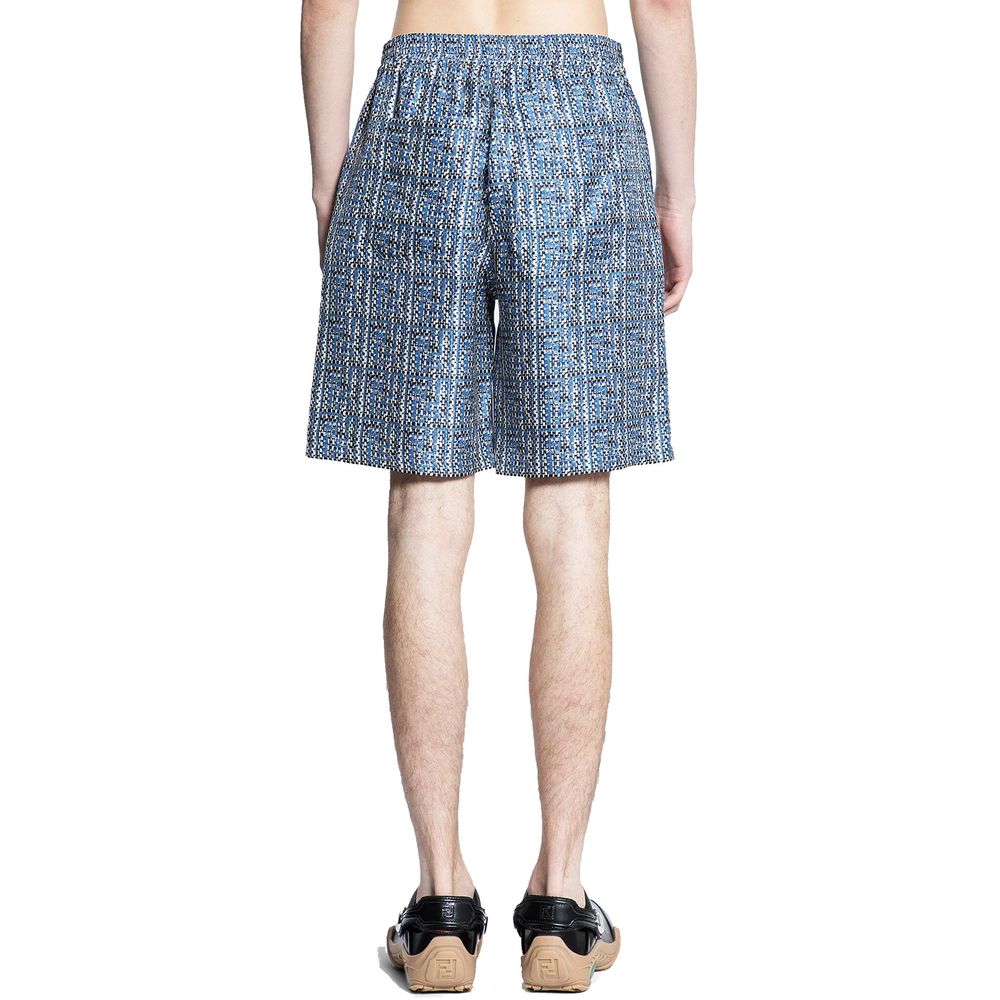 Fendi Blue Silk Shorts - Image 3