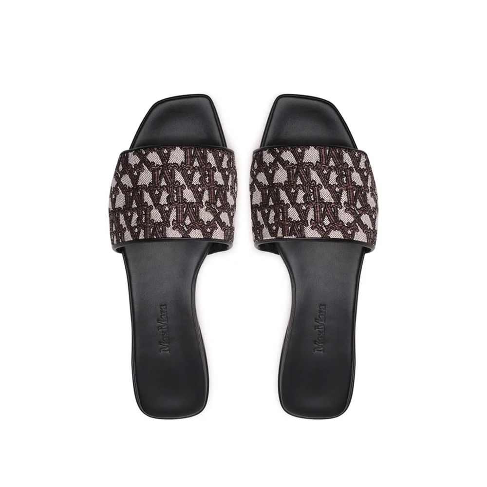 Max Mara Brown Polyamide Slides - Image 4