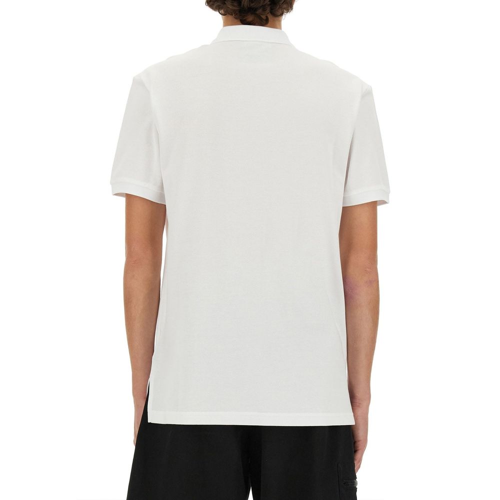 Moschino Couture White Cotton Polo Shirt - Image 3