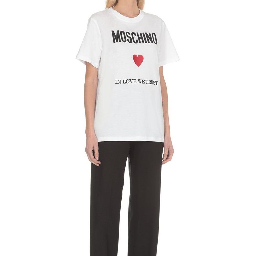 Moschino Couture White Cotton T-Shirt - Image 2