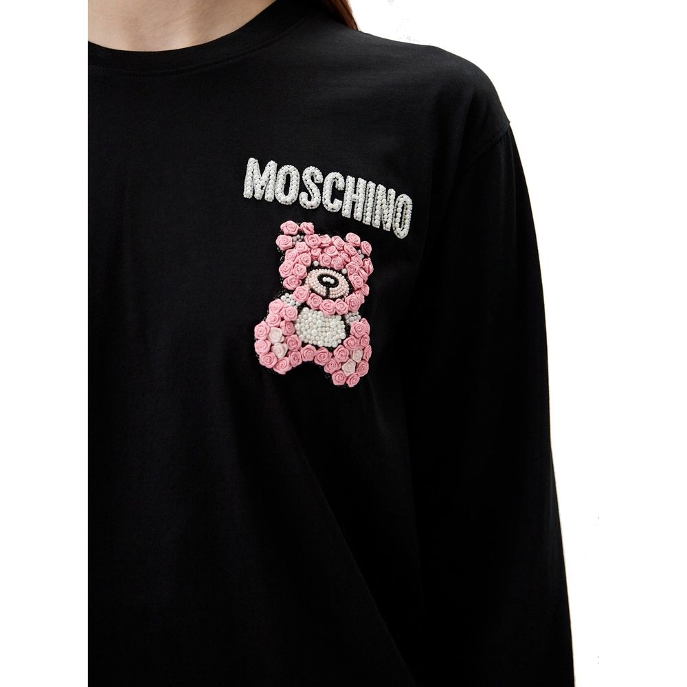 Moschino Couture Black Cotton T-Shirt - Image 4