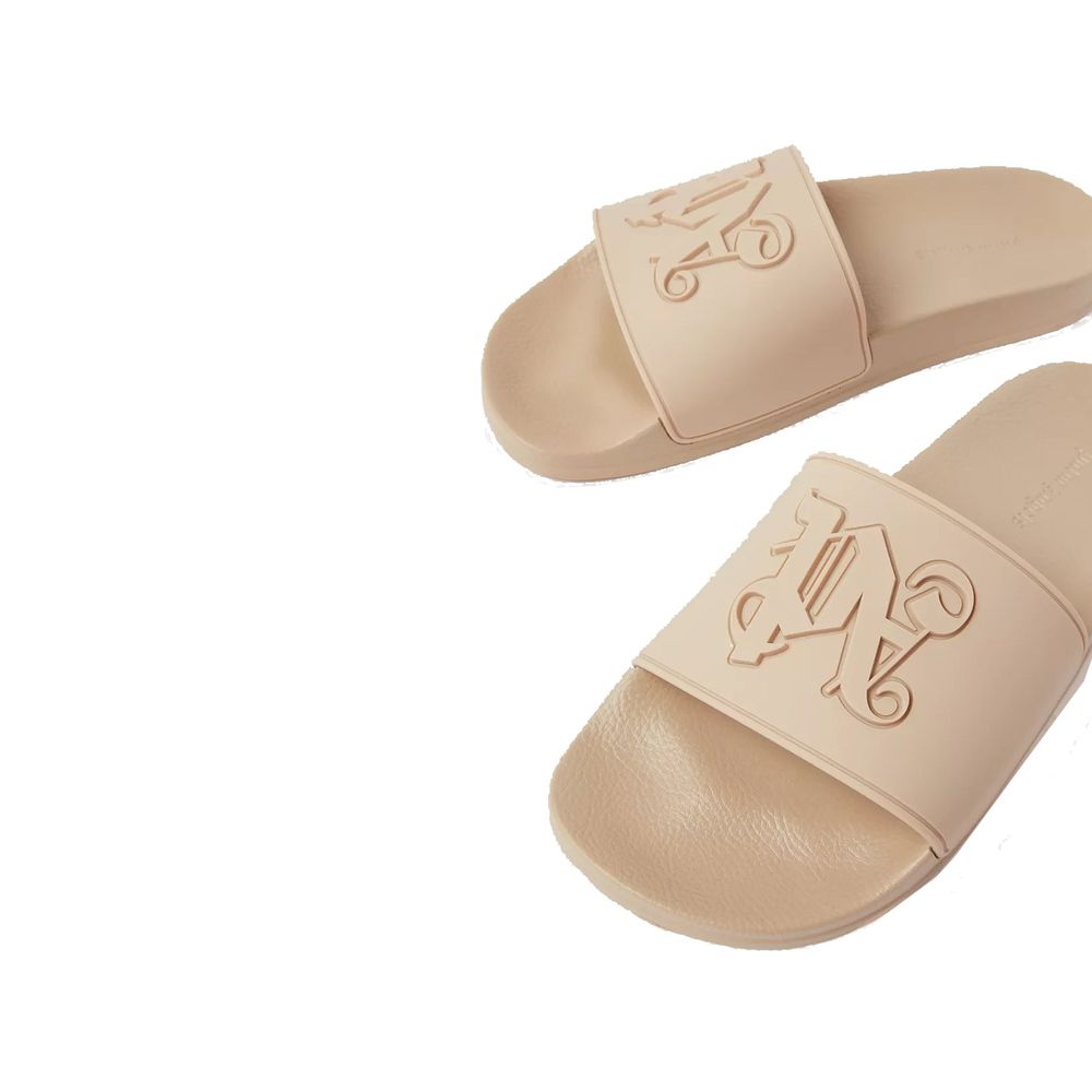 Palm Angels Beige Rubber Slides - Image 3
