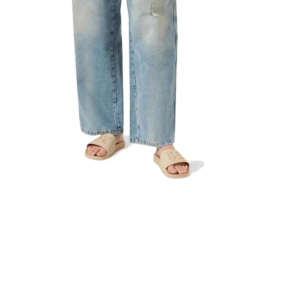 Palm Angels Beige Rubber Slides - Image 4