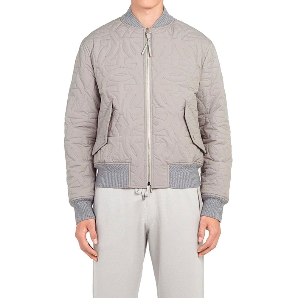 Salvatore Ferragamo Gray Polyester Bomber - Image 2