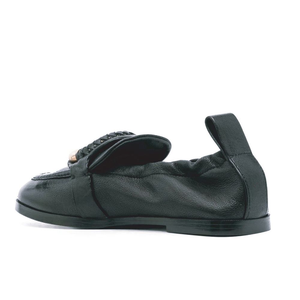 See By Chloé Black Calfskin Slip-On Loafers - Image 3