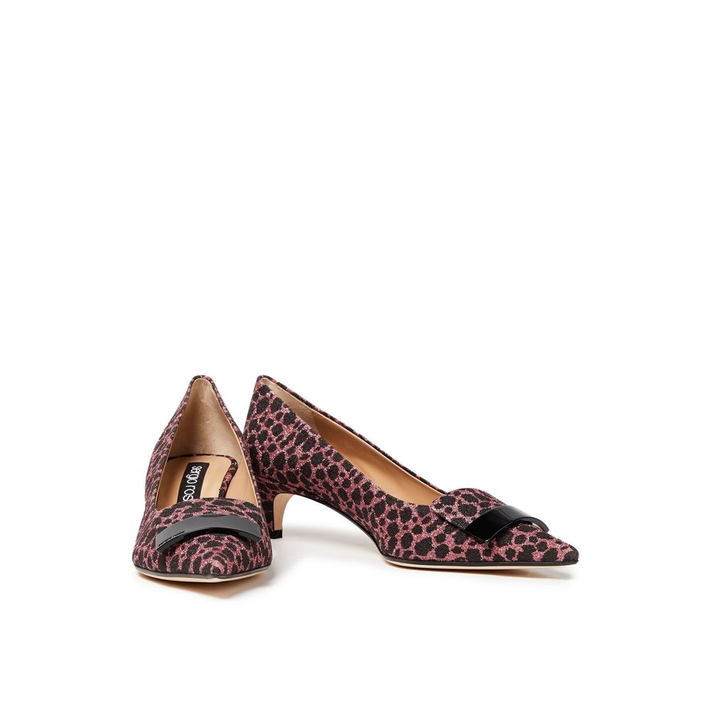 Sergio Rossi Multicolor Fabric Mid Heel Pumps - Image 2