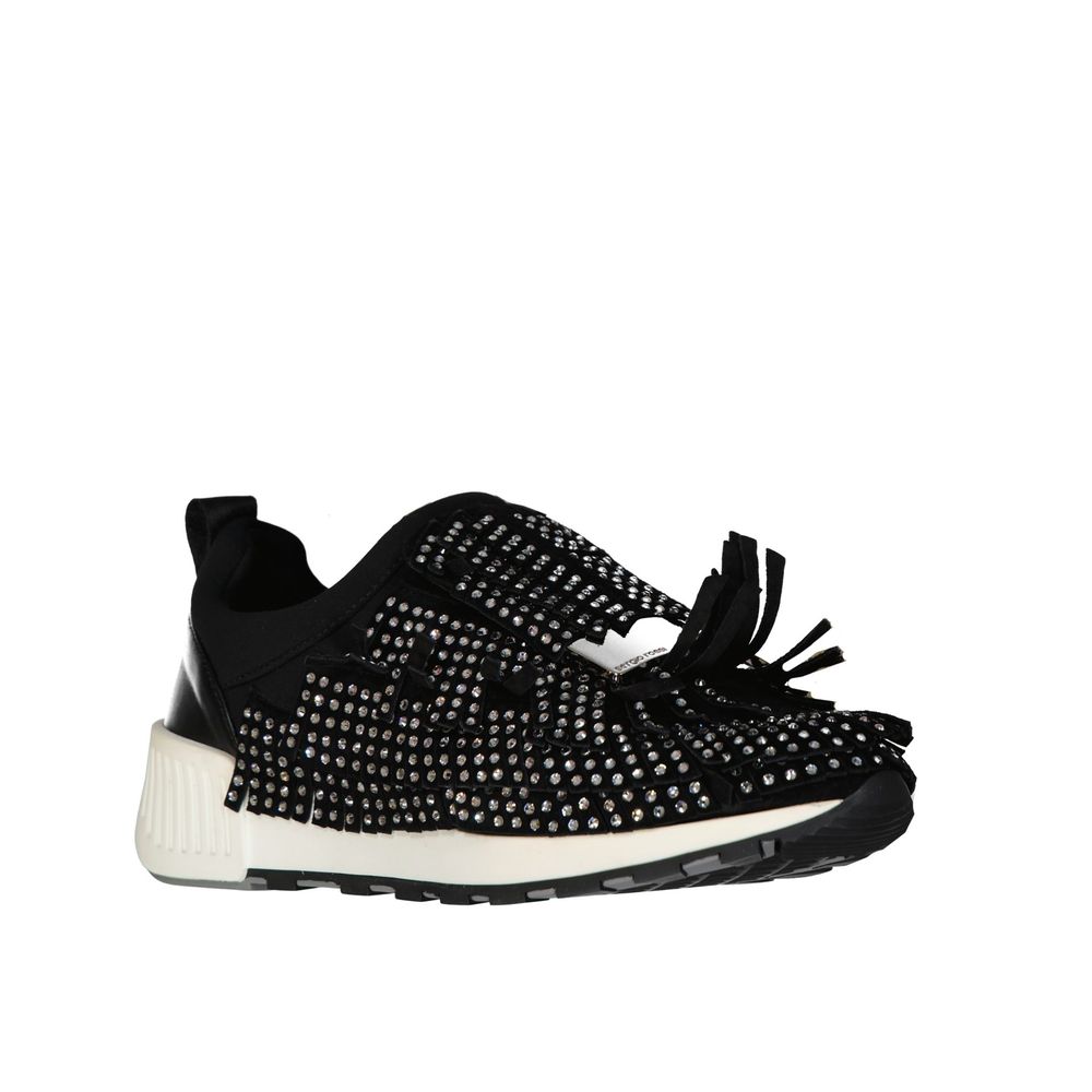 Sergio Rossi Black Fabric Athletic Sneakers - Image 2