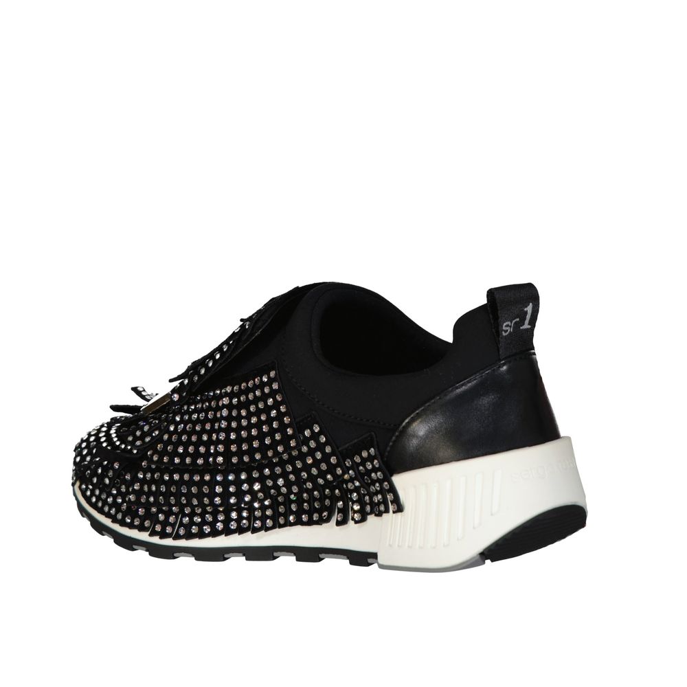 Sergio Rossi Black Fabric Athletic Sneakers - Image 3