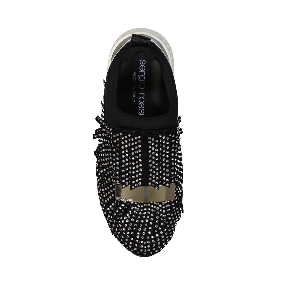 Sergio Rossi Black Fabric Athletic Sneakers - Image 4