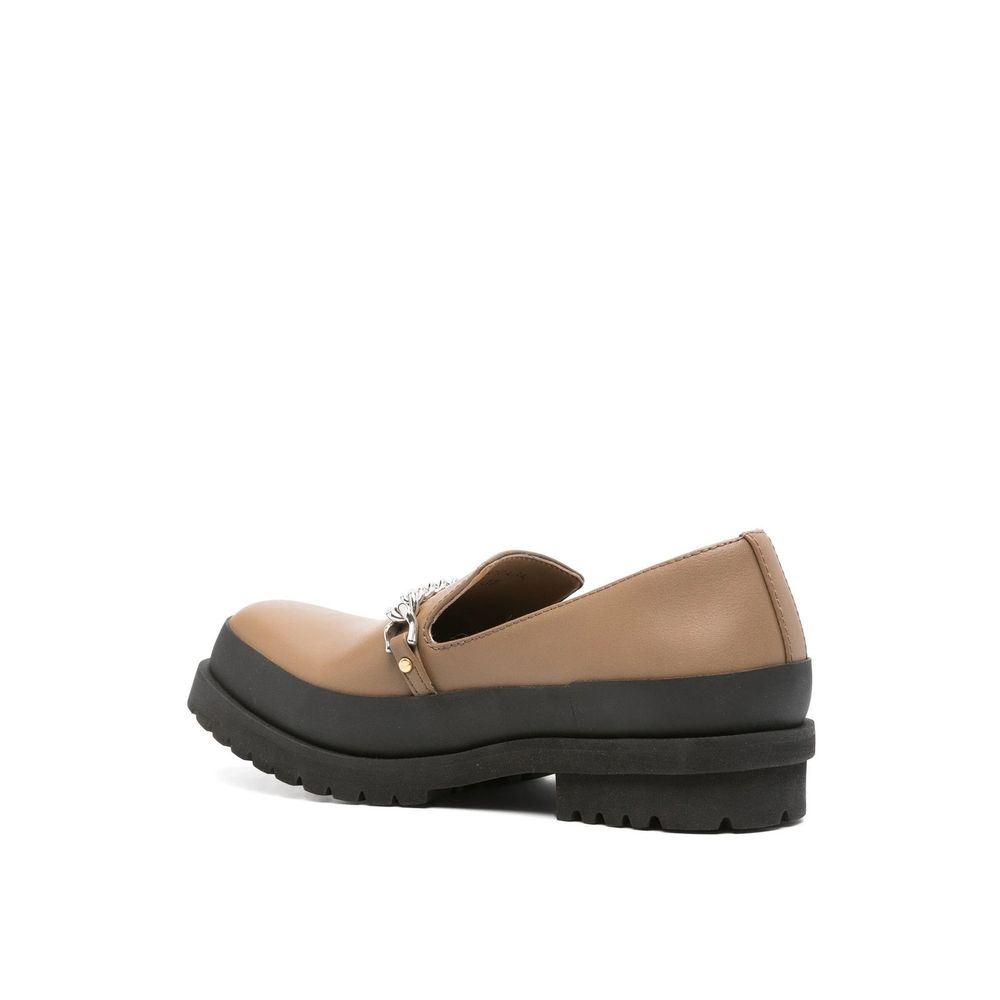 Stella McCartney Brown Vegan Leather Slip-On Loafers - Image 3