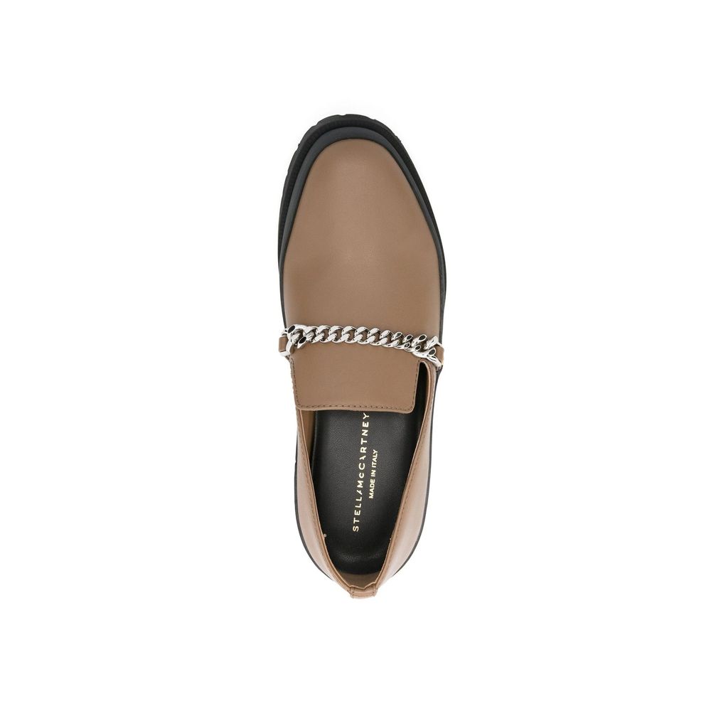 Stella McCartney Brown Vegan Leather Slip-On Loafers - Image 4