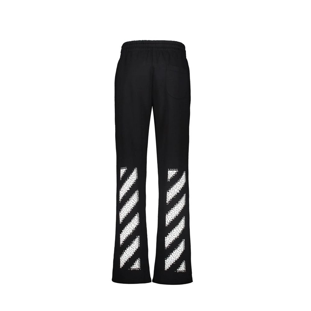 Off-White Black Cotton Athletic Pants - Image 2