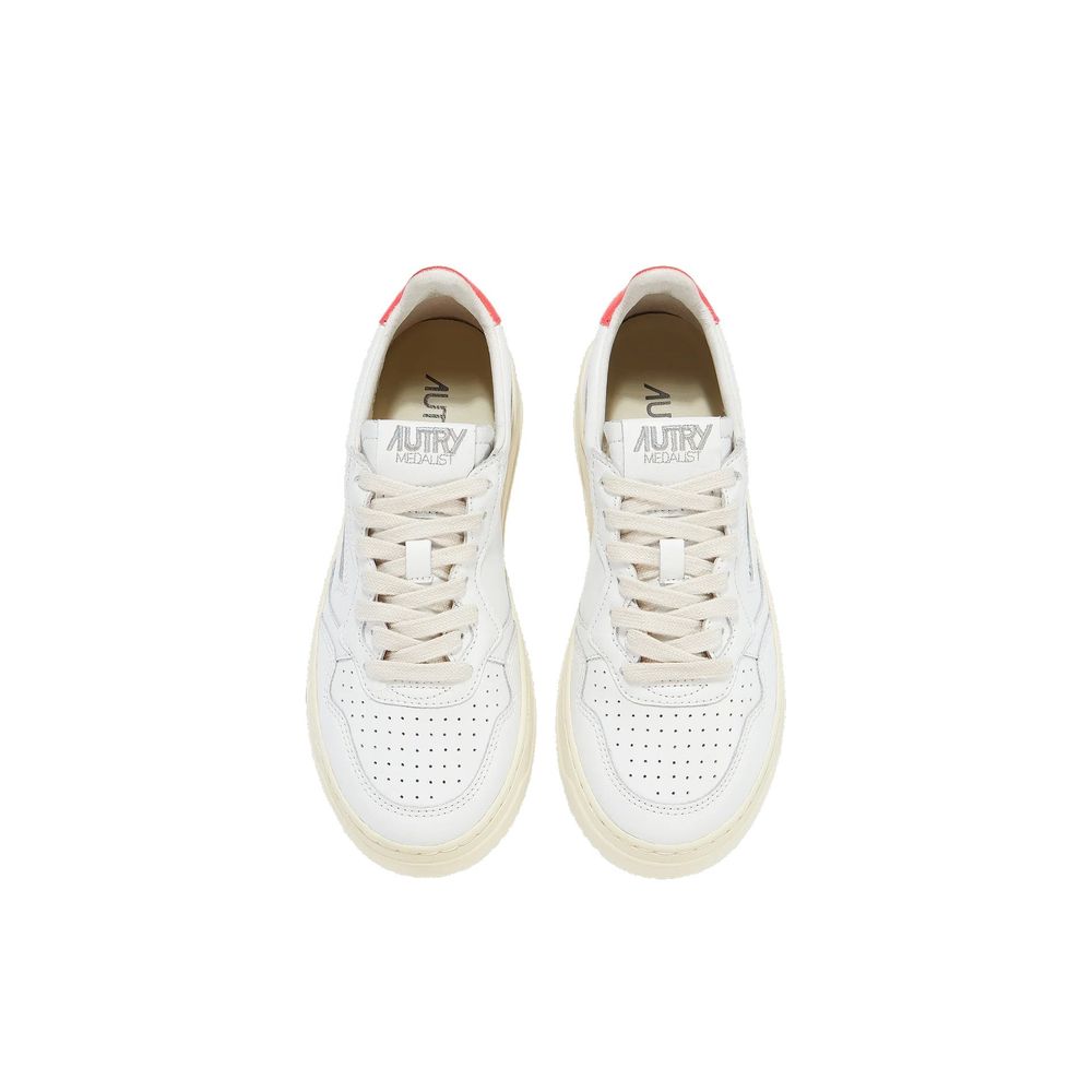 Autry White Leather Low Top Sneakers - Image 4