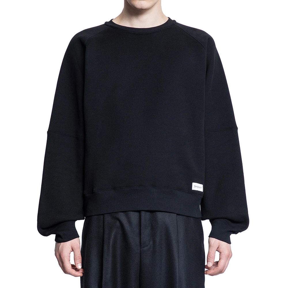 Saint Laurent Black Cotton Sweatshirt - Image 2