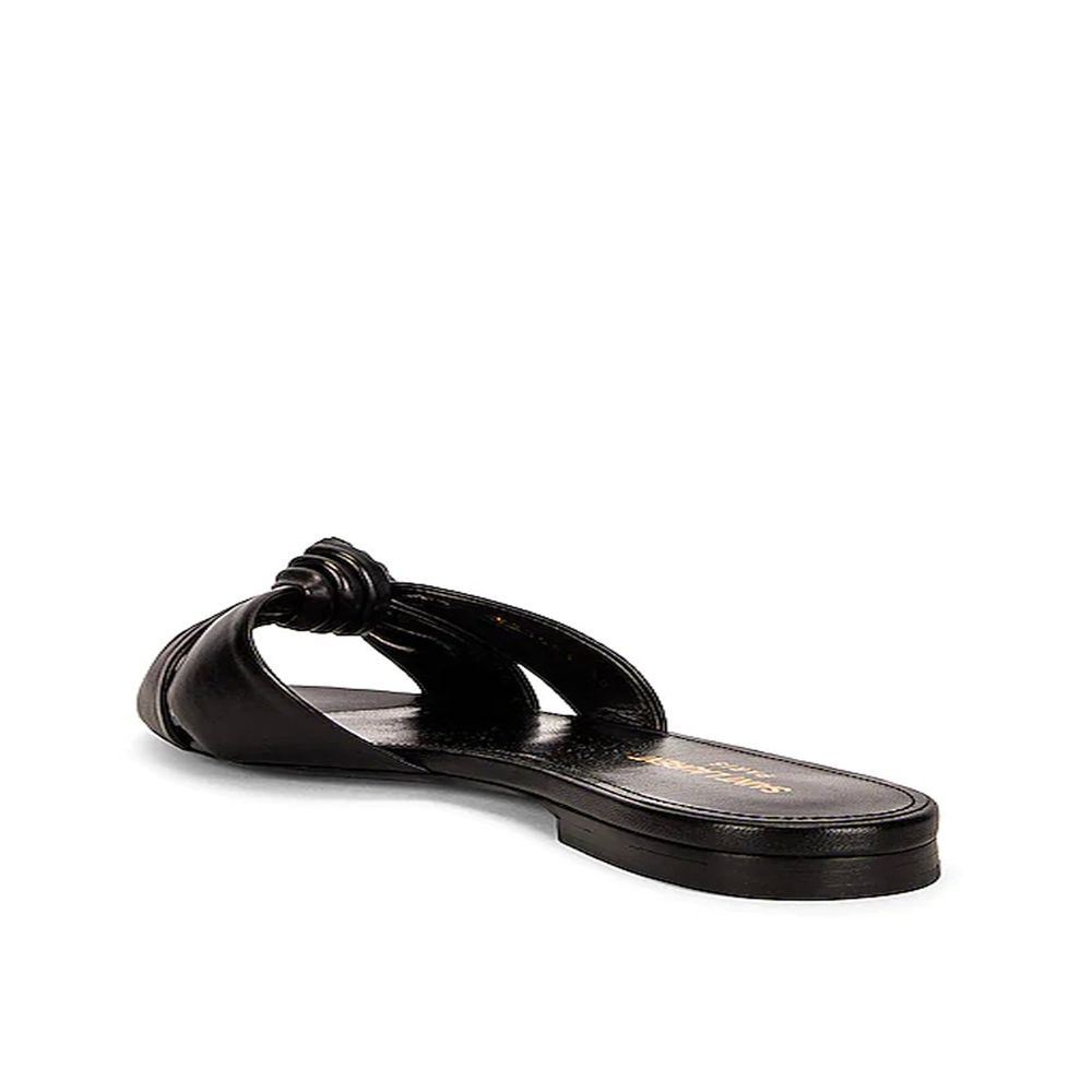 Saint Laurent Black Calfskin Slides - Image 3