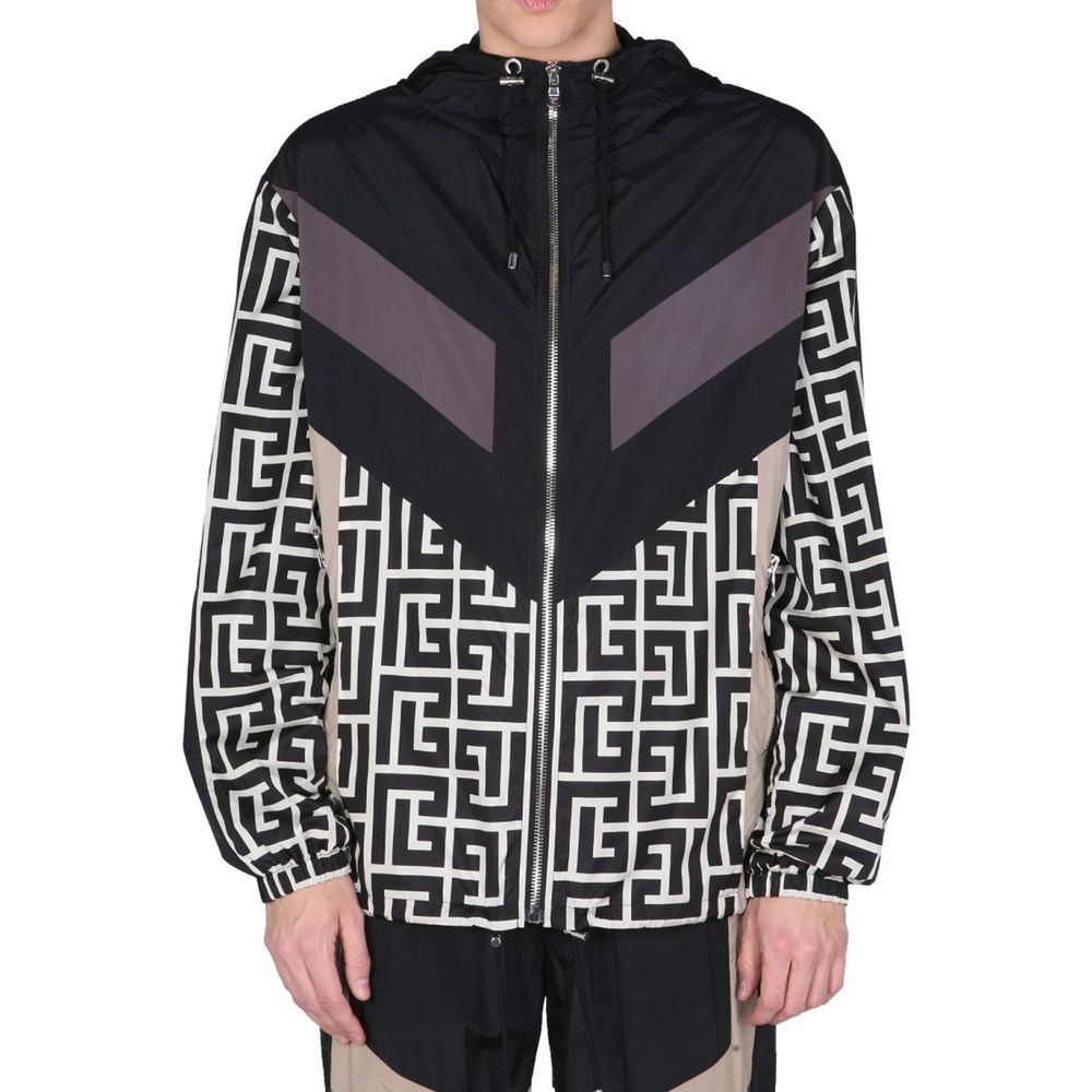 Balmain Black Nylon Shell Jacket - Image 2