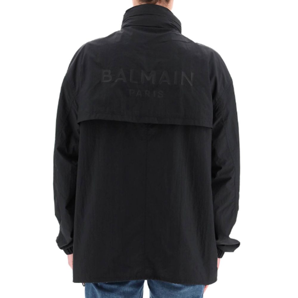 Balmain Black Nylon Shell Jacket - Image 3