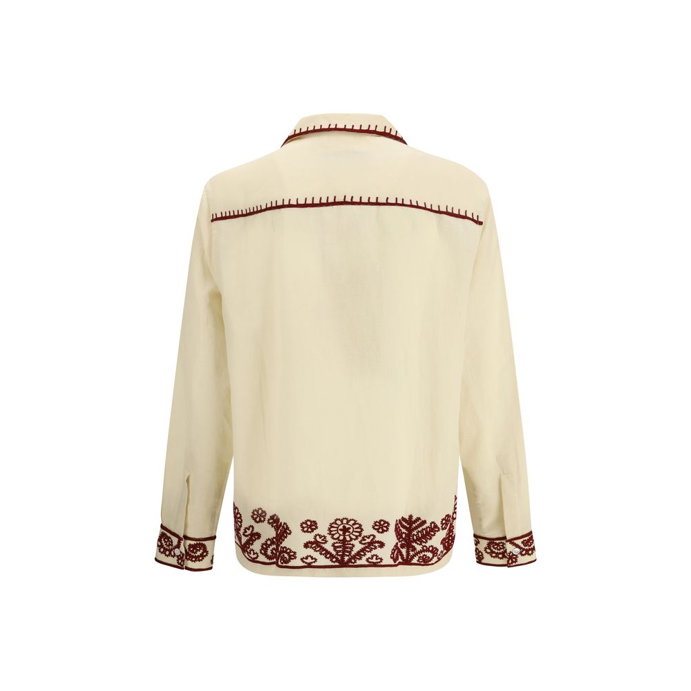 Baziszt Cream Hemp Pattern Shirt - Image 2