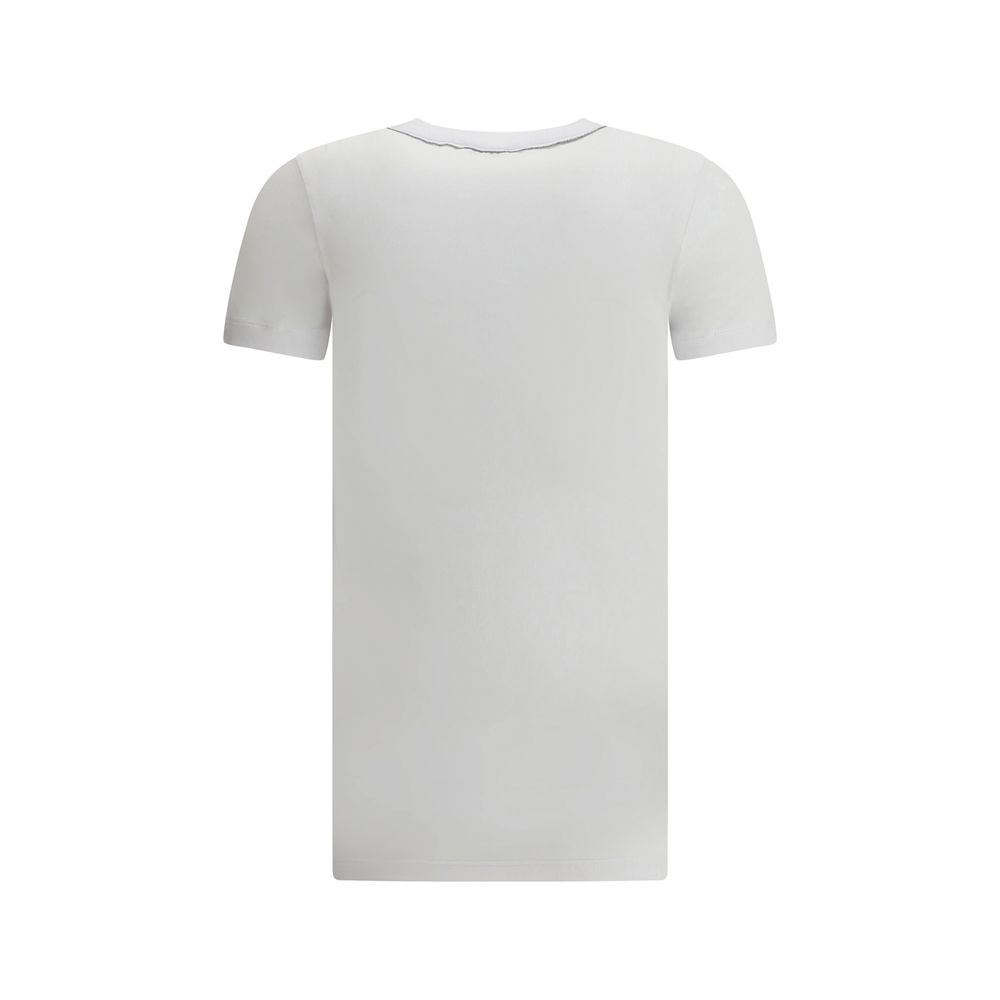 Brunello Cucinelli White Cotton T-Shirt - Image 2