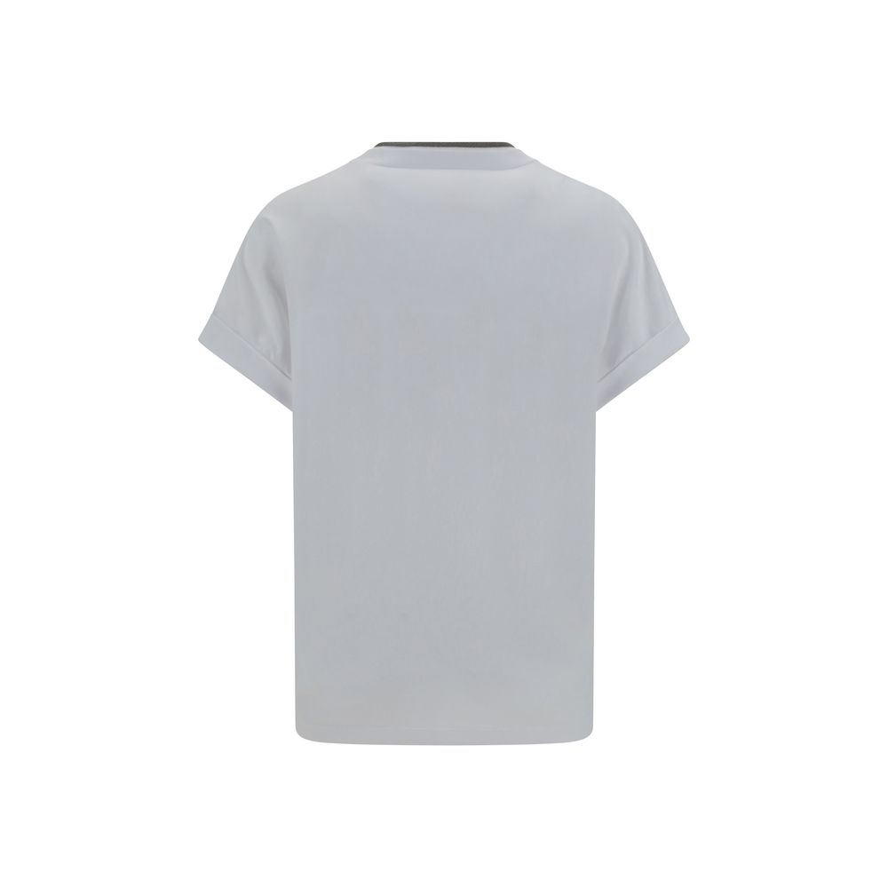 Brunello Cucinelli White Cotton T-Shirt - Image 2