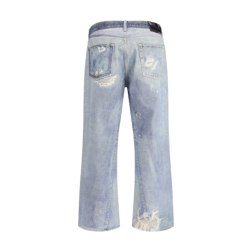 Our Legacy Light Blue Cotton Relaxed Fit Jeans - Image 2