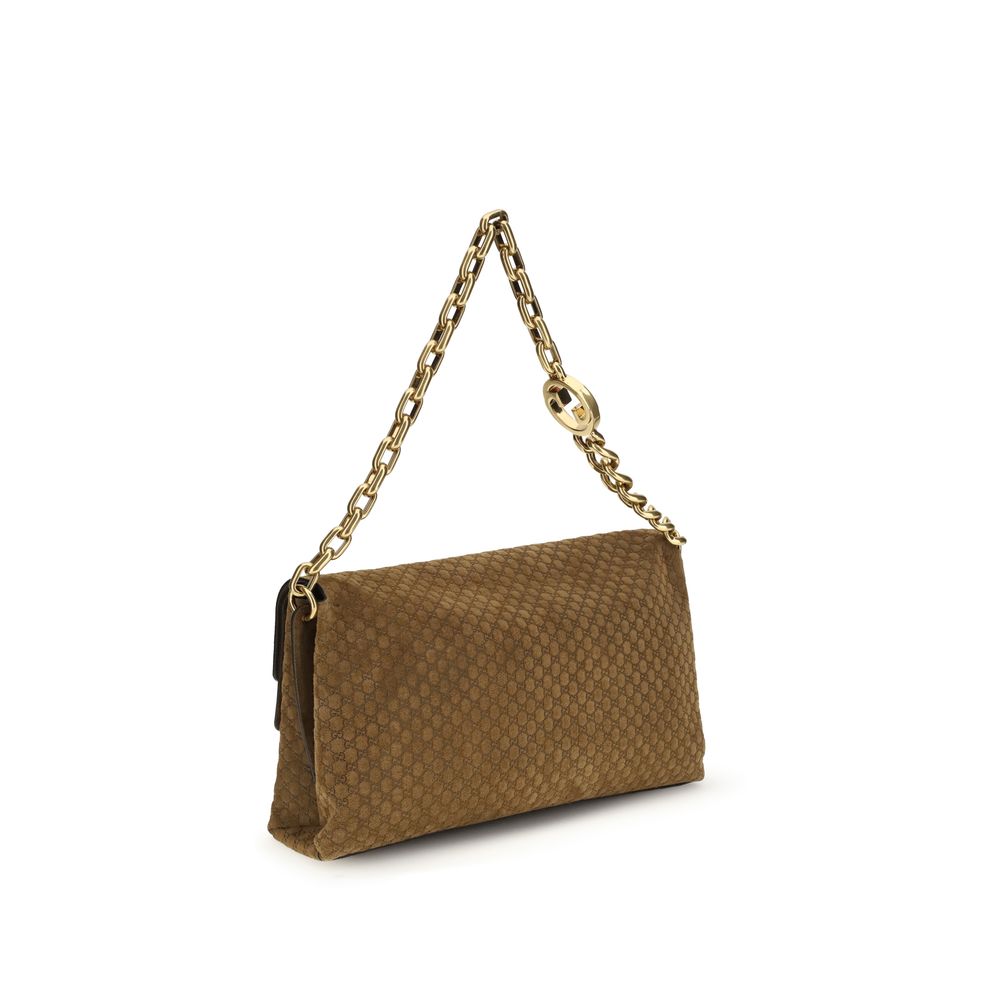 Gucci Beige Suede Leather Handbag - Image 3