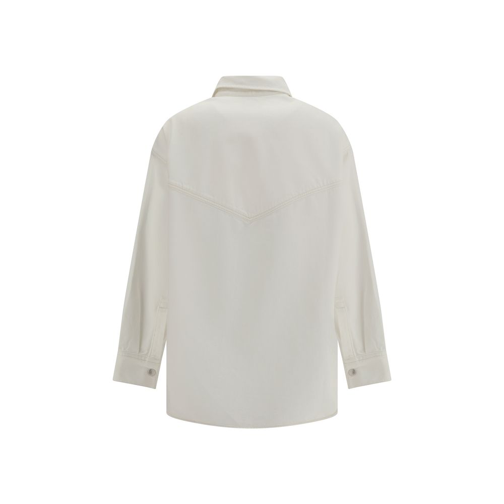 Agolde White Denim Shirt - Image 2
