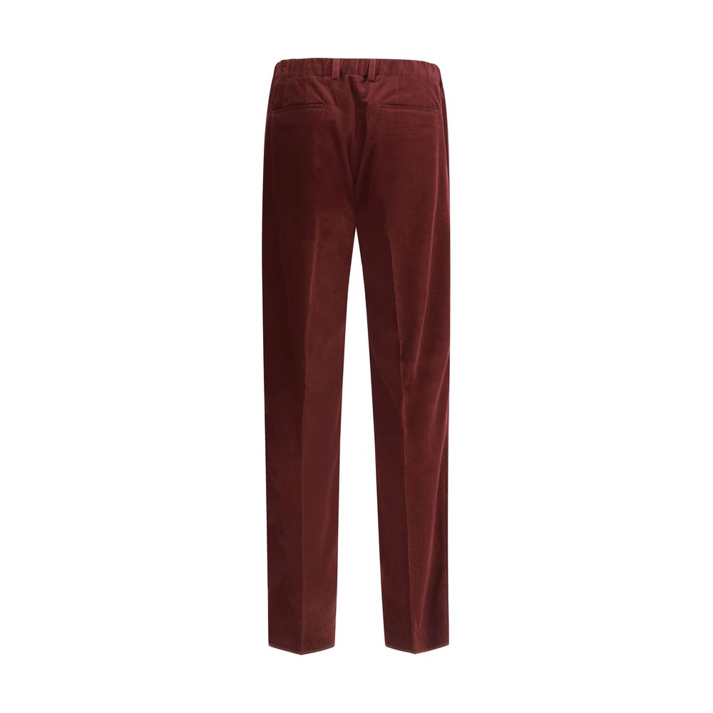 Fendi Bordeaux Cotton Casual Pants - Image 2