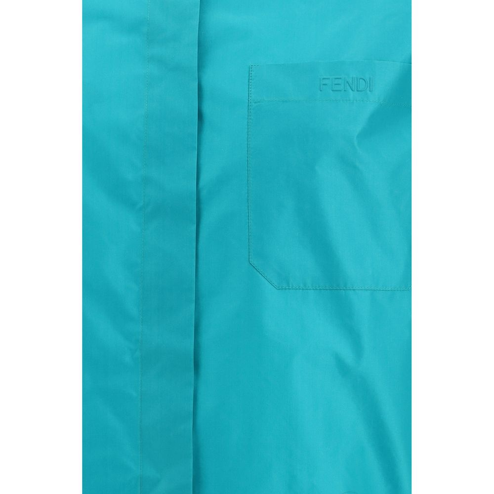 Fendi Light Blue Silk Dress Shirt - Image 3