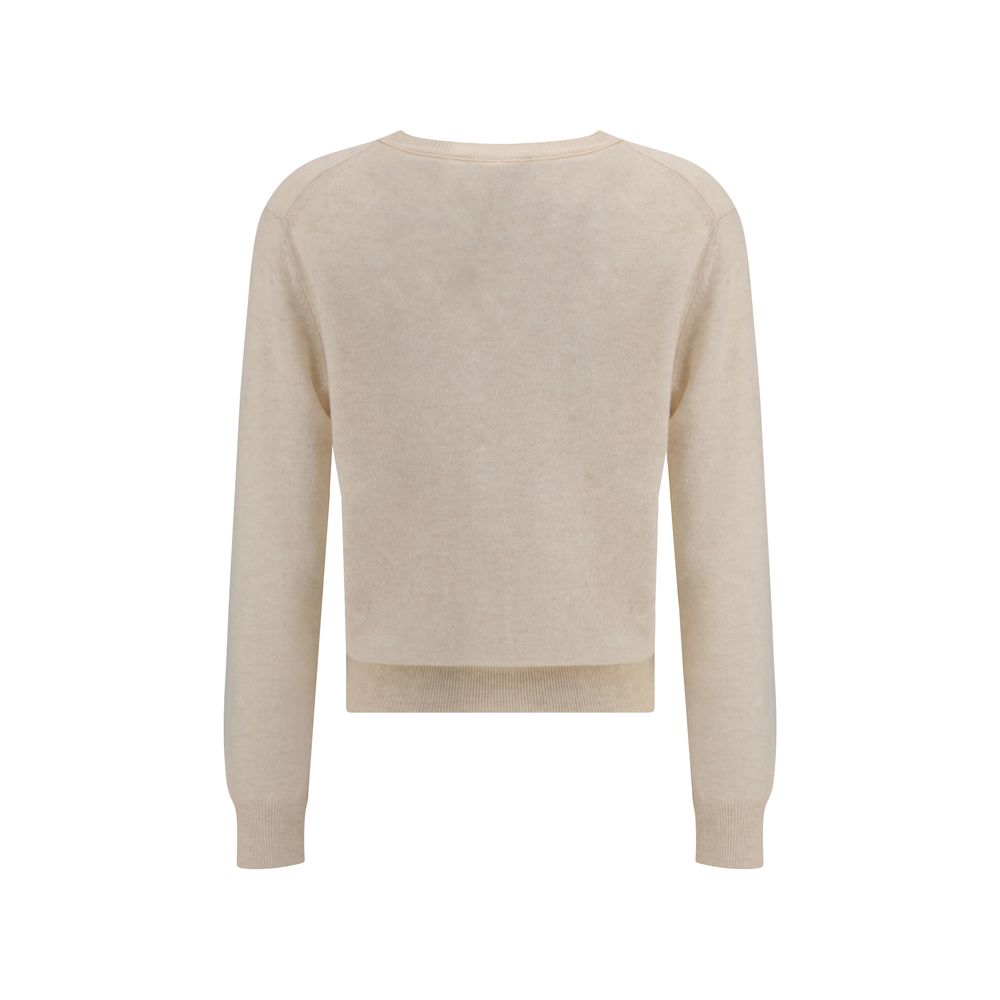 Lisa Yang Cream Fleece Wool Sweatshirt - Image 2