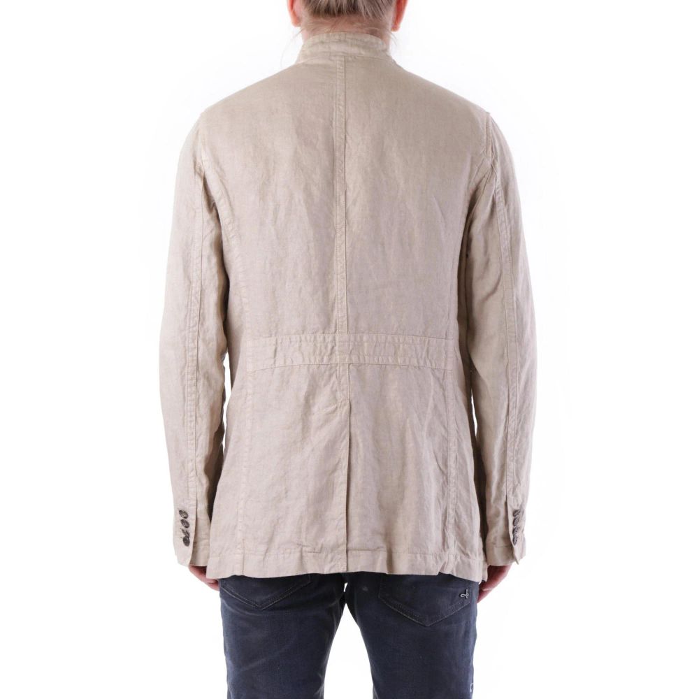 Husky Beige Linen Coat - Image 2
