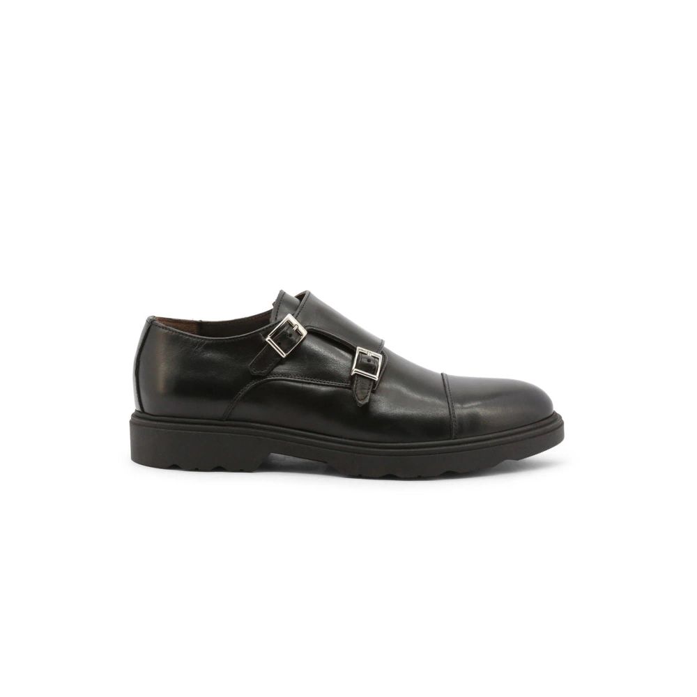Duca di Morrone Black Leather Oxfords And Derbies