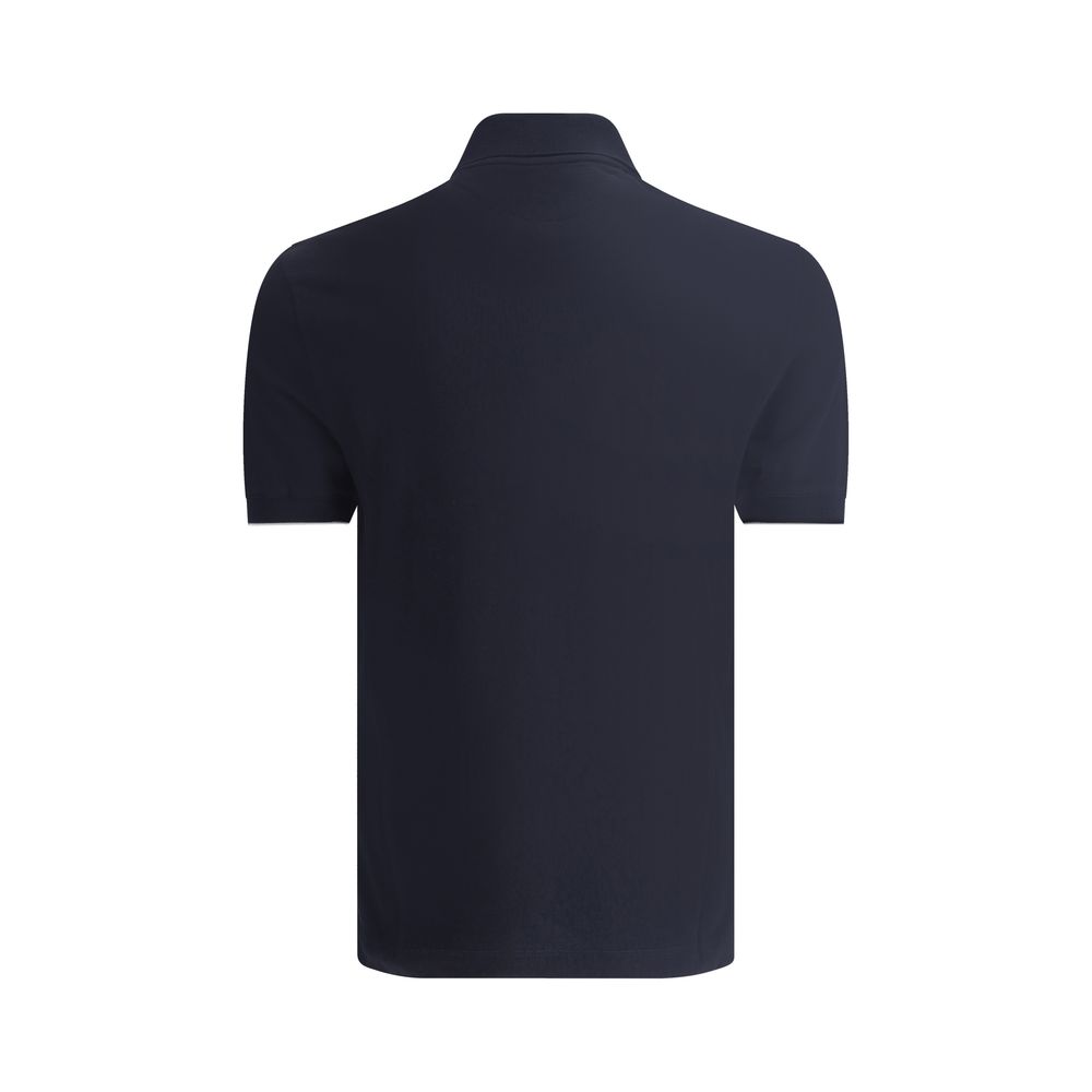 Brunello Cucinelli Blue Cotton Polo Shirt - Image 2
